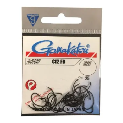 T.GAMAKATSU C12 FB Siyah No:12 Olta İğnesi 1/25