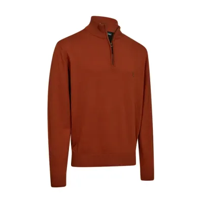 DEERHUNTER Harrington Fermuarlı Kahve Kazak 2XL