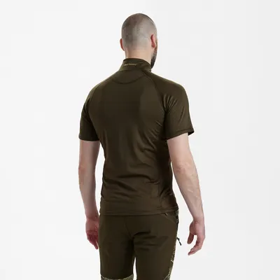 DEERHUNTER Yaka Fermuarlı K.Kollu Yeşil Tişört M