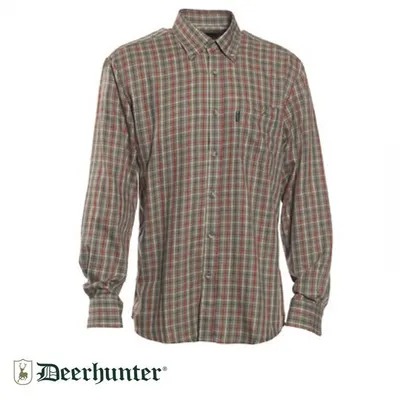 T. DEERHUNTER Waylon 499 Red Kareli Uzun Kol Gömlek 41/42