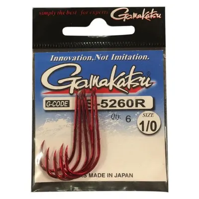 T.D. GAMAKATSU LS-5260R Kırmızı #1/0 Olta İğnesi 1/6