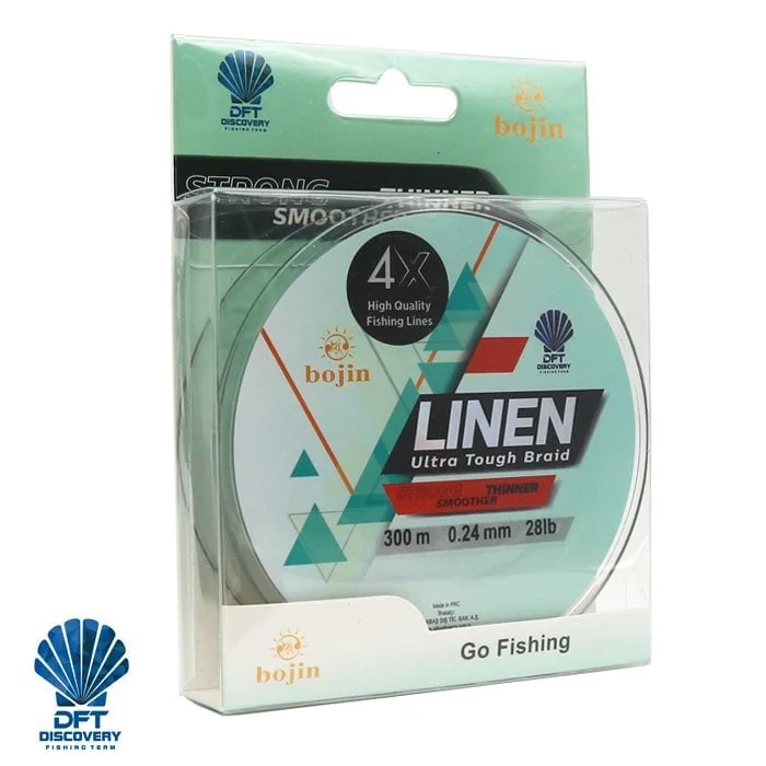 DFT Bojin 4X Linen İp Misina 0.24 mm 300 m Yeşil