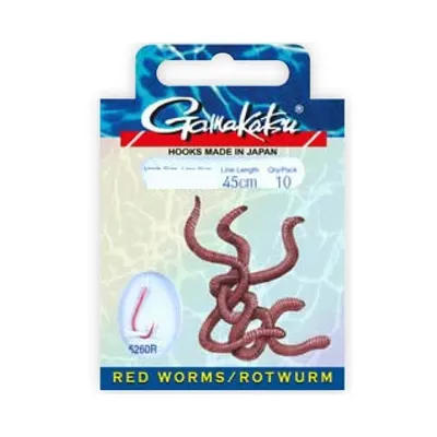 T.D. GAMAKATSU BKS-5260 Red Worm İğne Takımı 45 cm #12