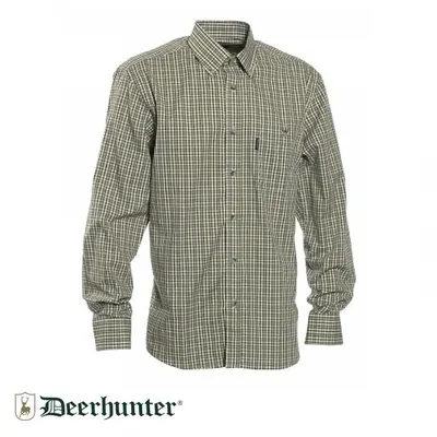 T. DEERHUNTER Wyatt Yeşil Kareli Uzun Kol Gömlek 41/42